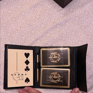 Elegant Black and Gold Card Holder